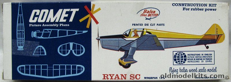 Comet Ryan SC - 15 inch Wingspan Powered Flying Model, 3103 plastic model kit